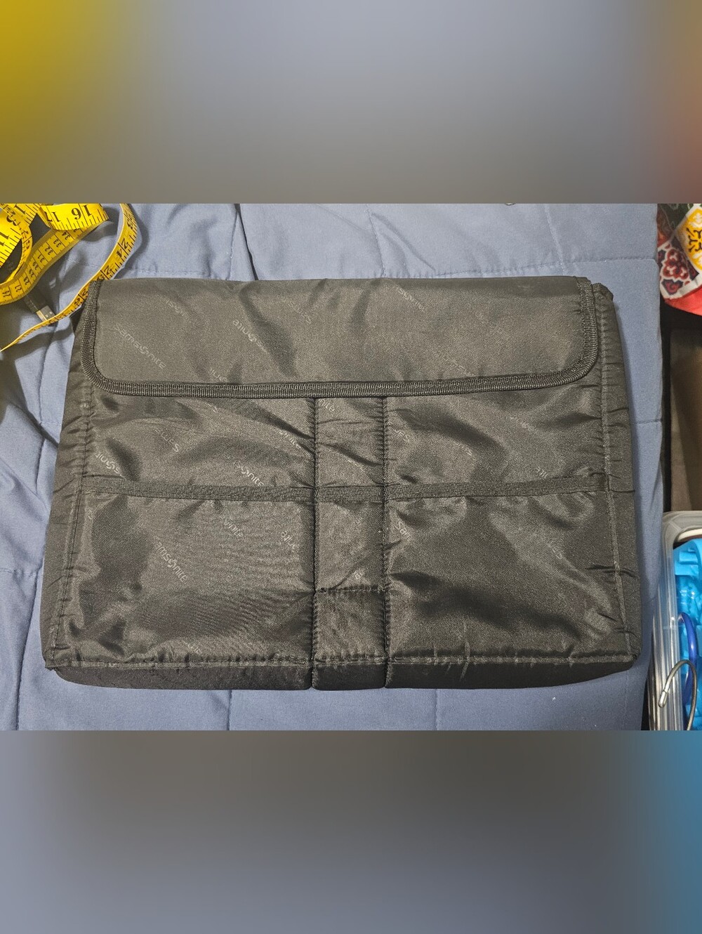 Samsonite Black Quilted Laptop Sleeve with Subtle Logo